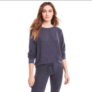 Wildfox Baggy Beach Blue Scoopneck Pullover S